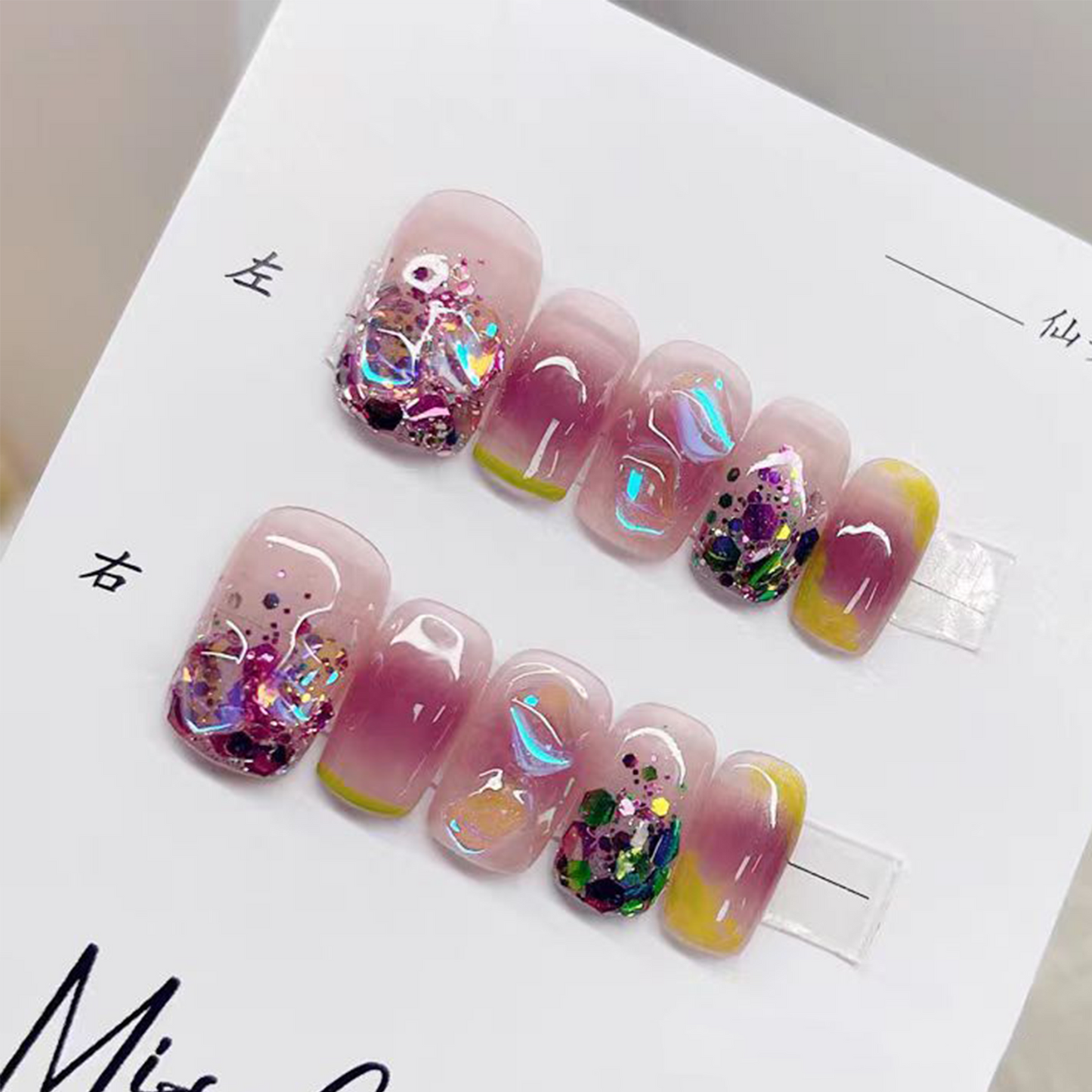 Juicy Grape|Ice Cube Diamond Nail|Press On Nails