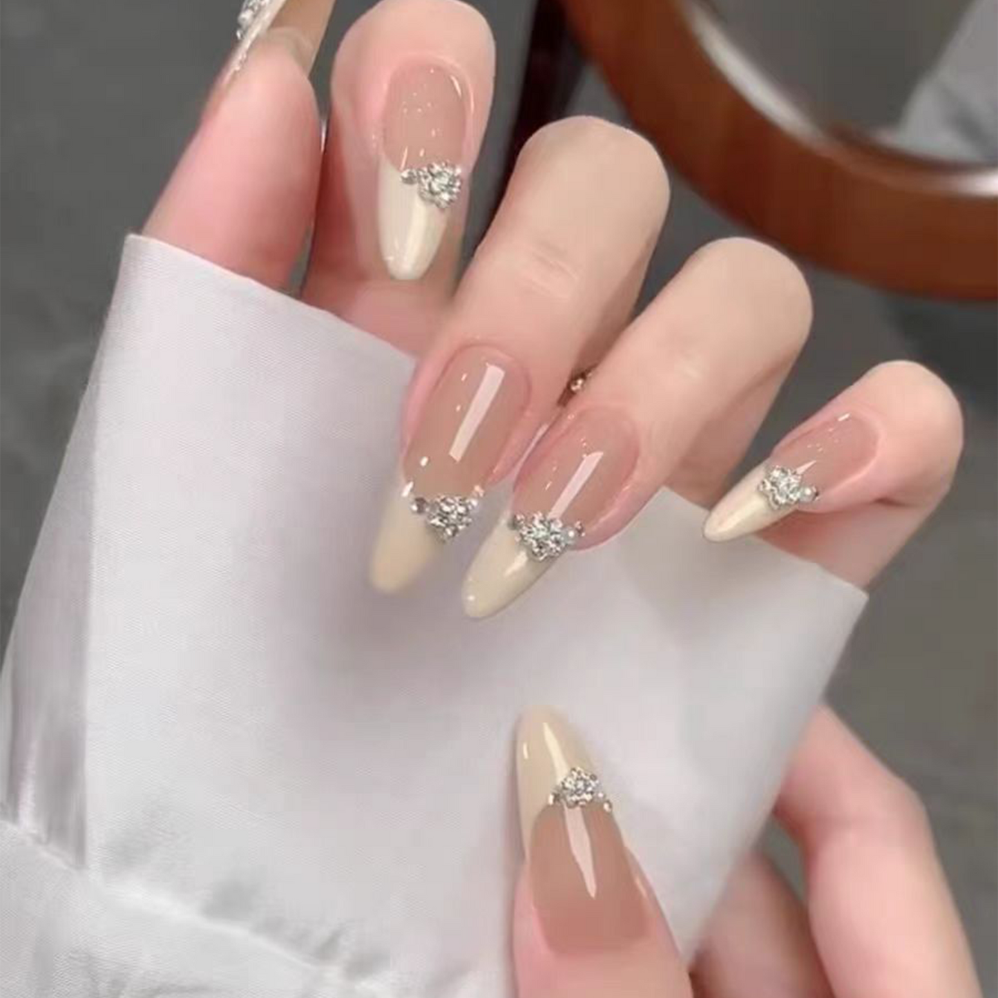Graceful Temperament|French Stiletto Nail|Press On Nails
