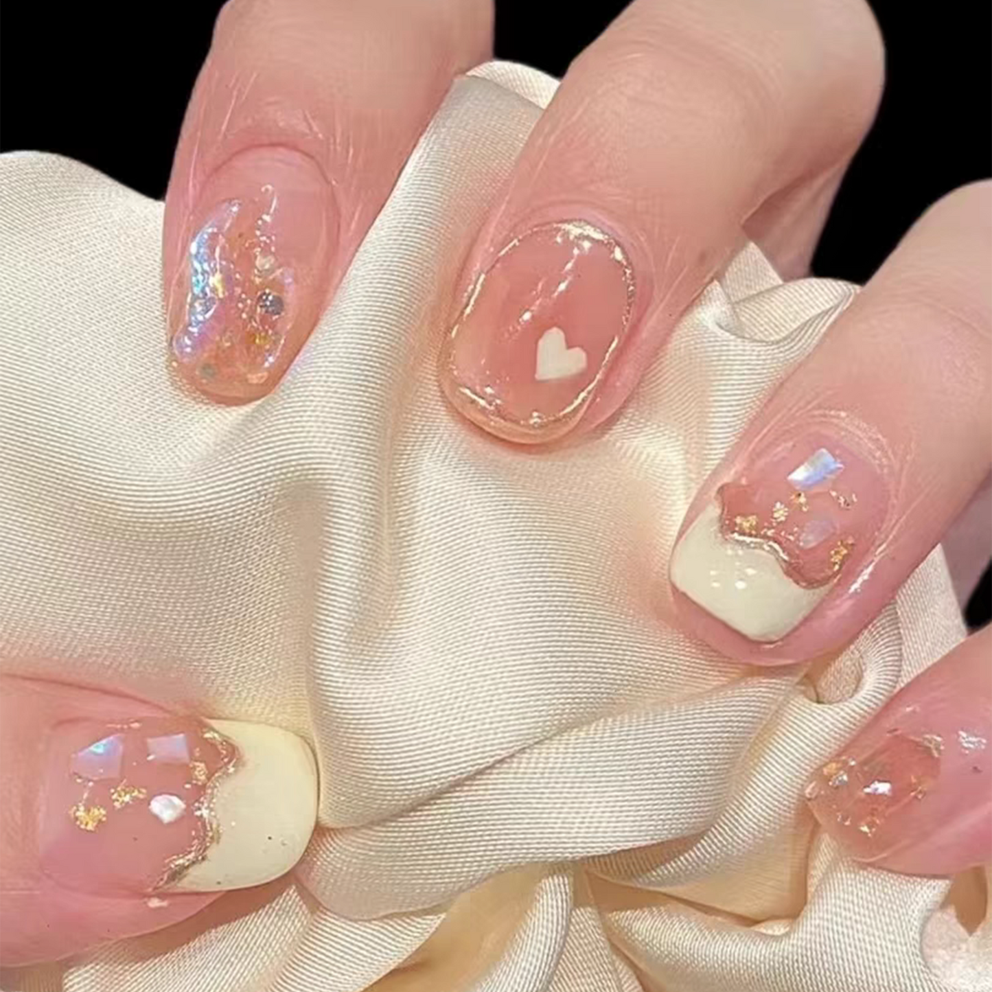 Pure Desire Cream|French Alabaster Nail|Press On Nails