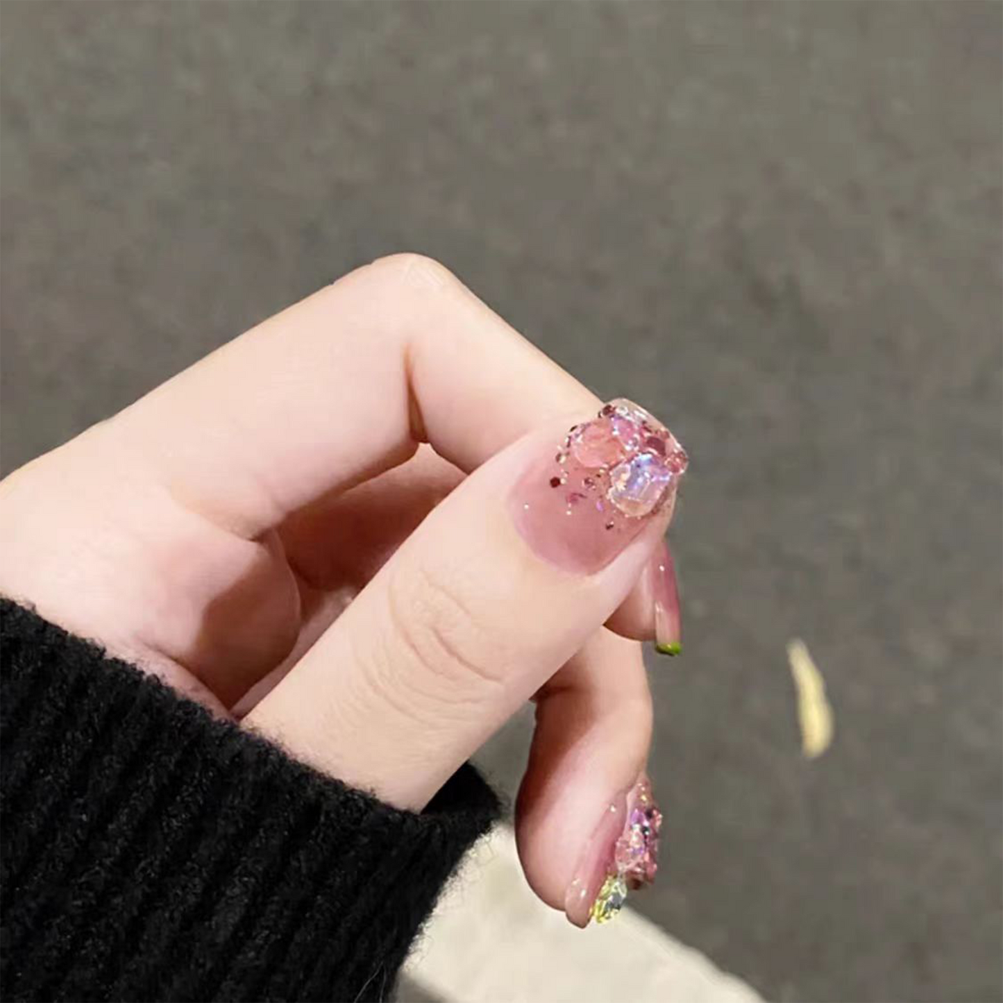 Juicy Grape|Ice Cube Diamond Nail|Press On Nails