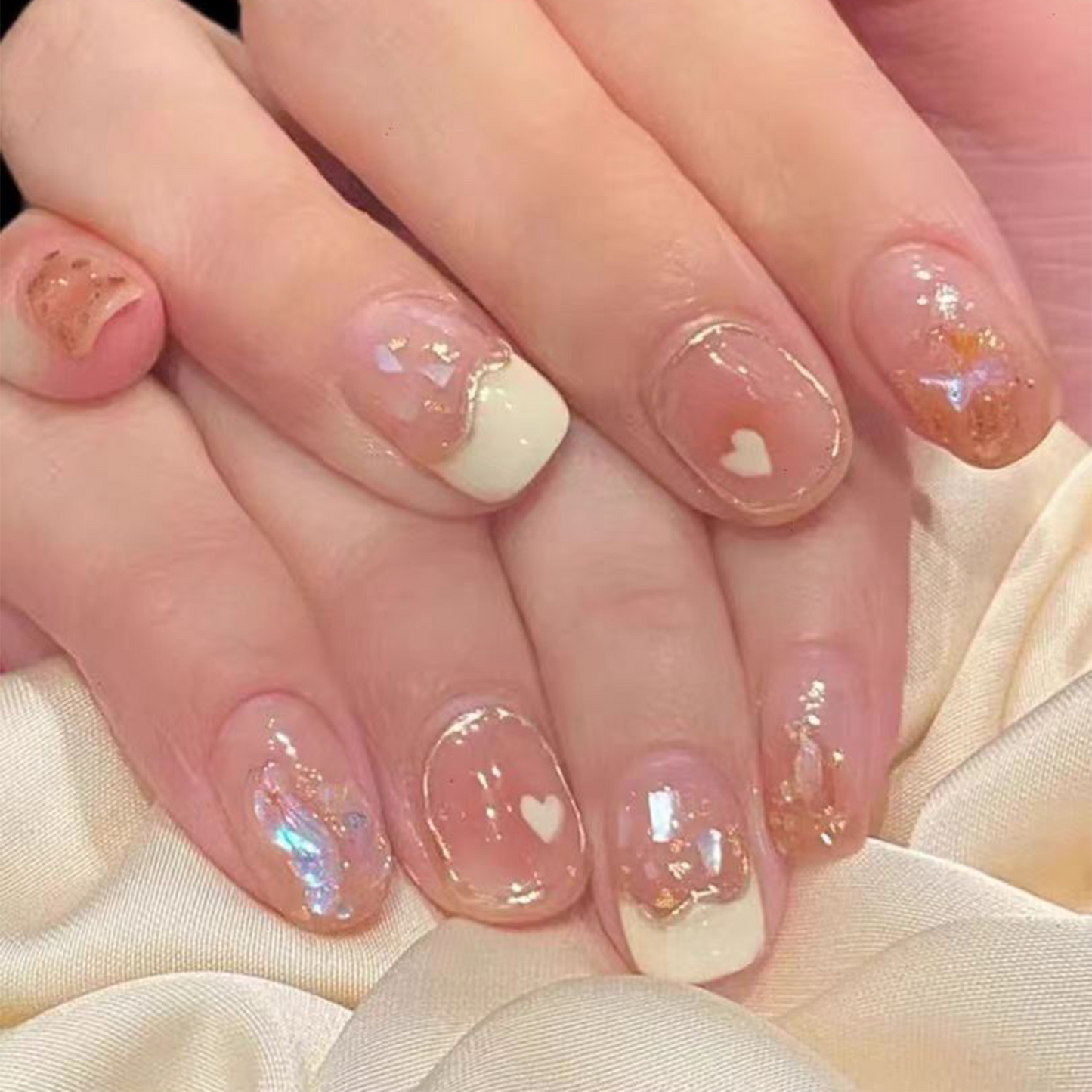 Pure Desire Cream|French Alabaster Nail|Press On Nails