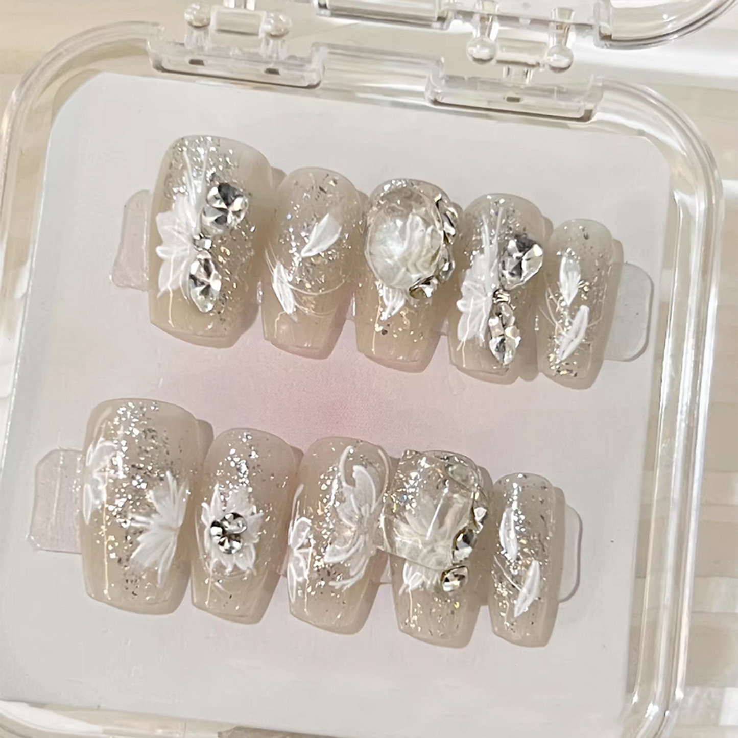 Miss Butterfly|3D Diamond Nail|Press On Nails