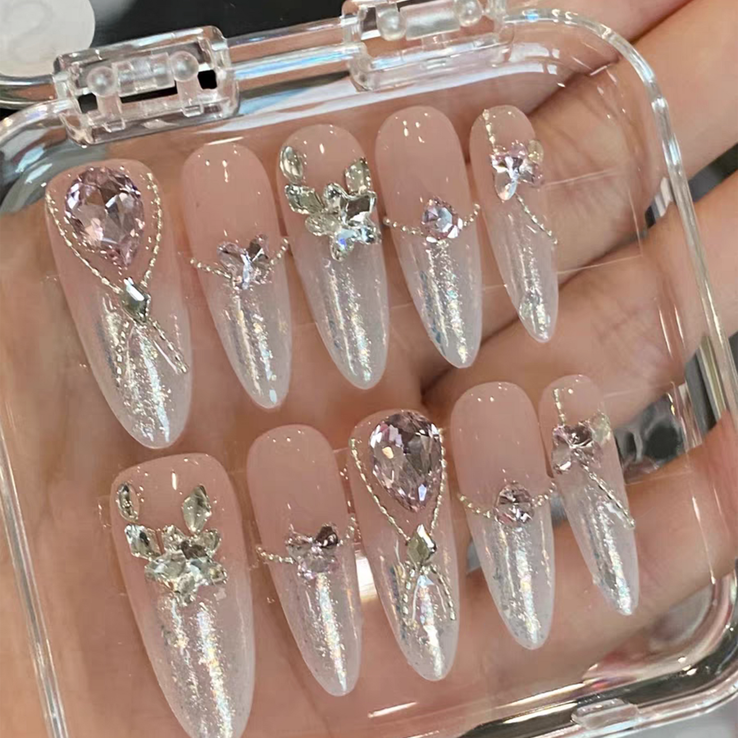 Goddess Girl|Baroque 3D Butterfly Nail|Press On Nails