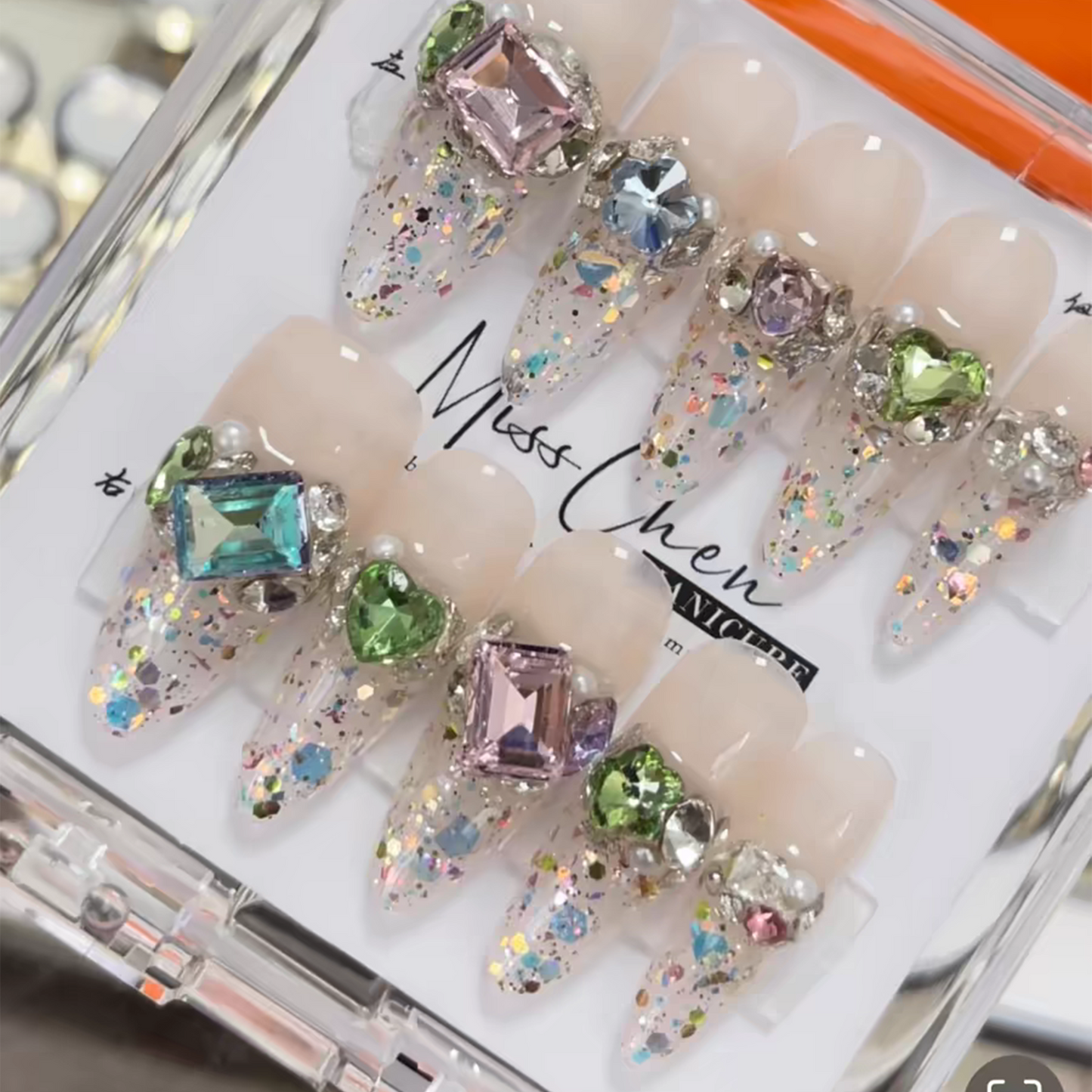 Candy Soda|Colorful Diamond Dopamine Nails|Press On Nails