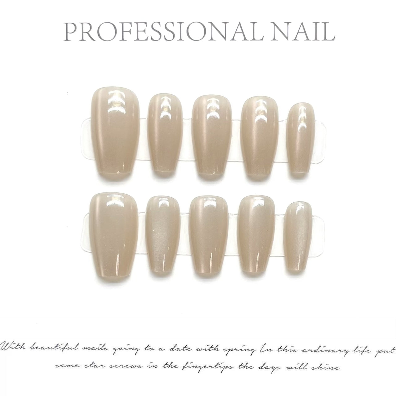 Subway Girl|Coffin White Nail|Press On Nails