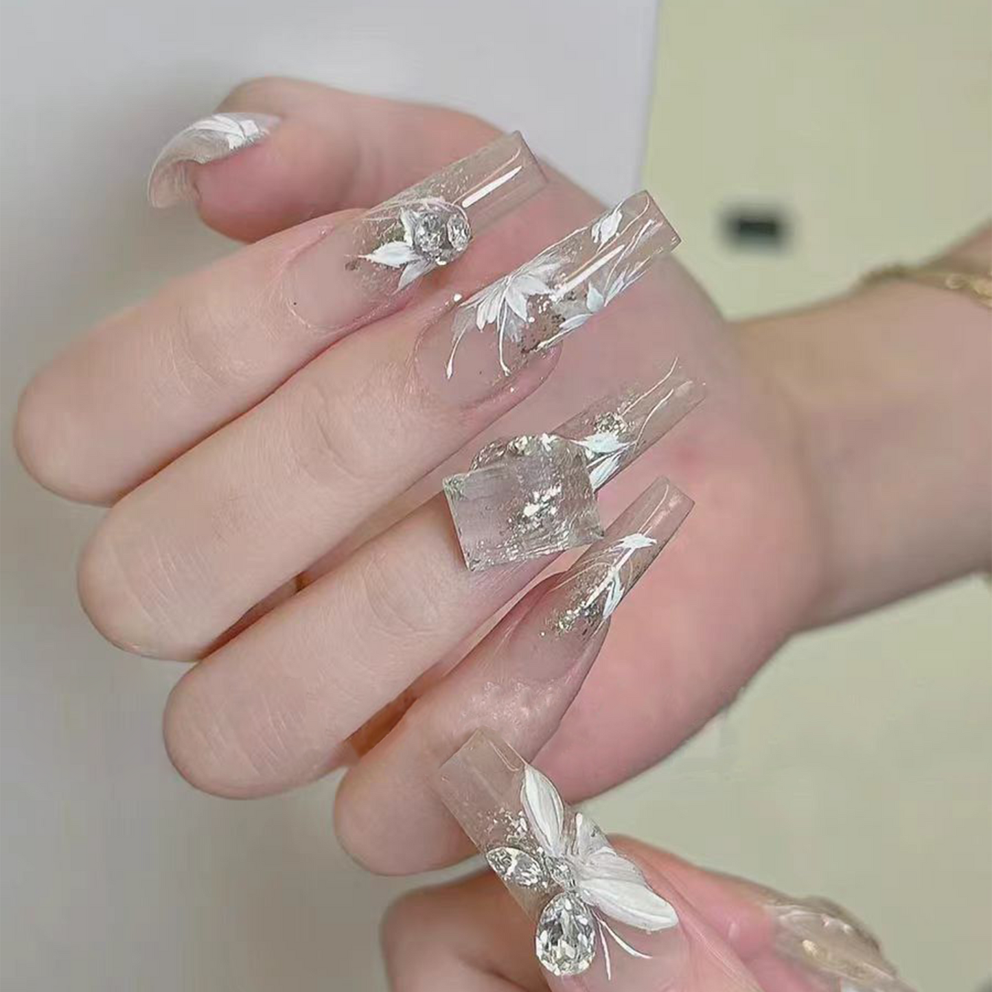 Miss Butterfly|3D Diamond Nail|Press On Nails