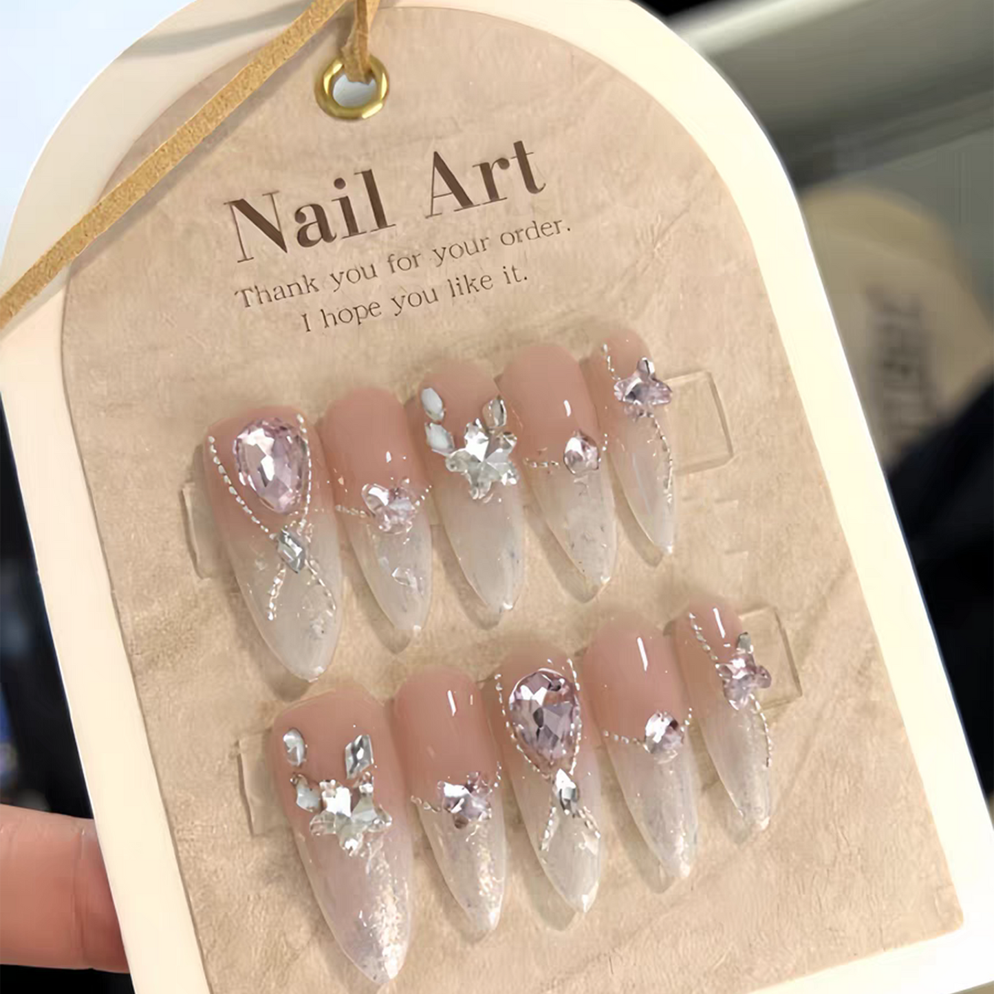 Goddess Girl|Baroque 3D Butterfly Nail|Press On Nails