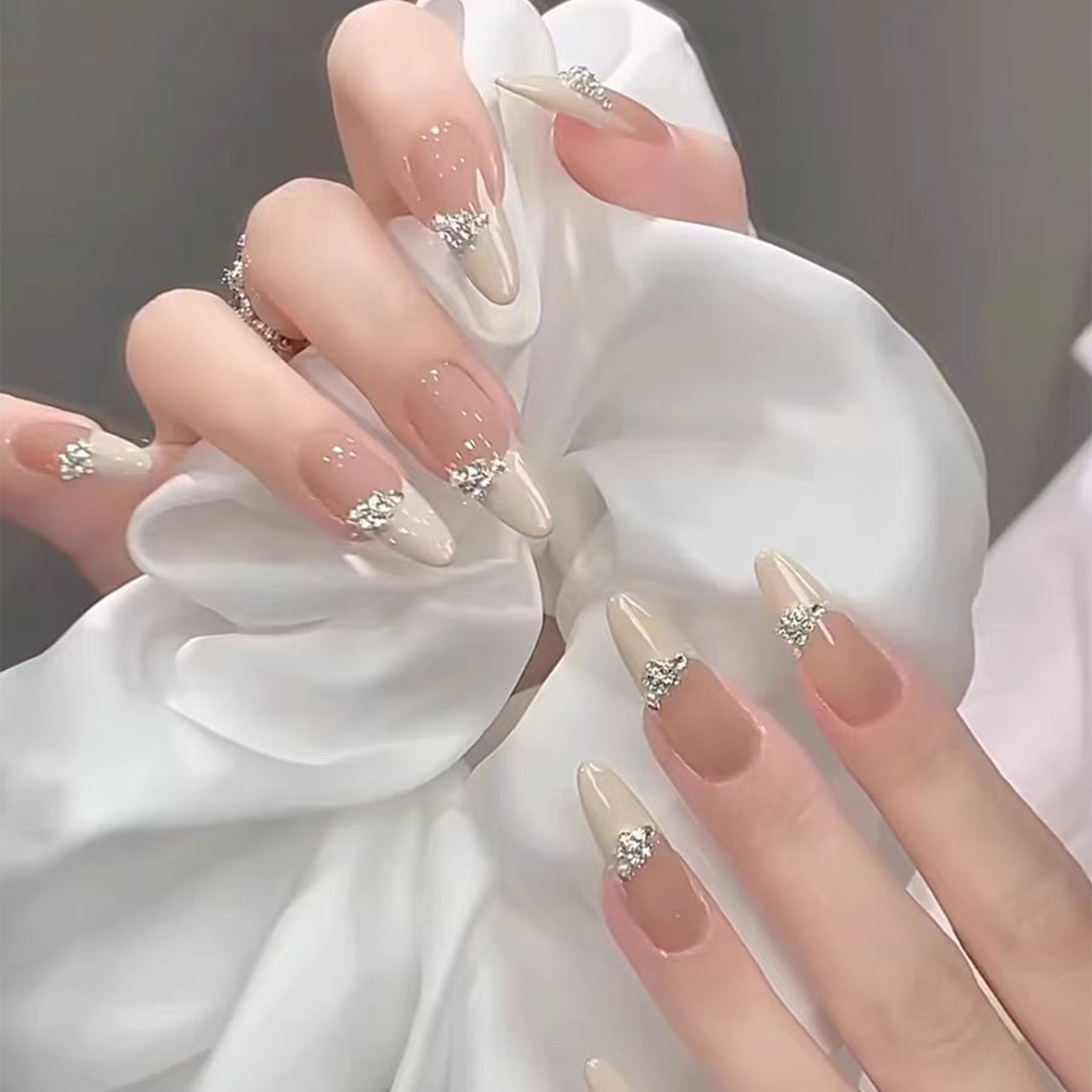 Graceful Temperament|French Stiletto Nail|Press On Nails