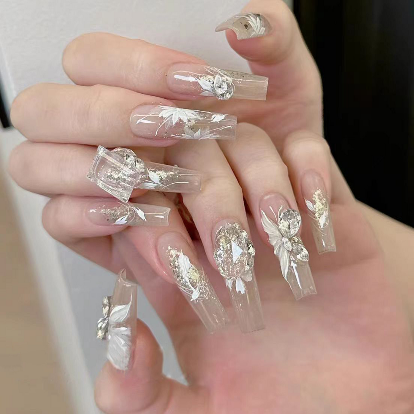 Miss Butterfly|3D Diamond Nail|Press On Nails