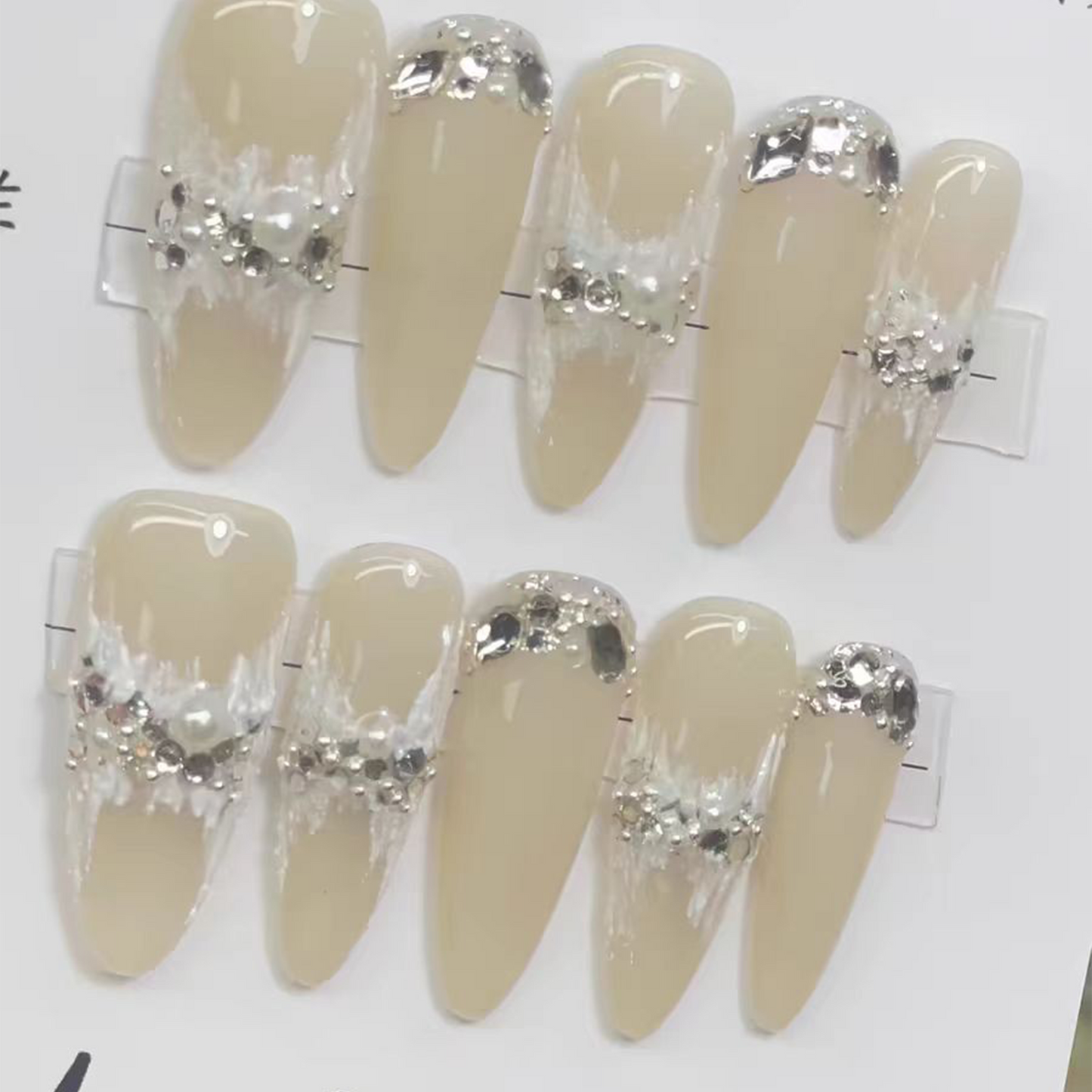 Ru Meng Ling｜Gypsum 3D Butterfly Nail｜Press On Nails