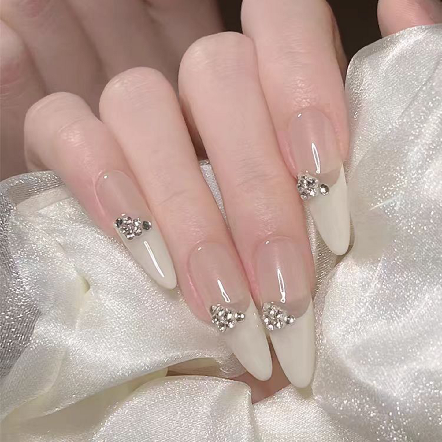 Graceful Temperament｜French Stiletto Nail｜Press On Nails