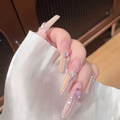 Fine Glitter｜Dopamine Cat's Eye Nail｜Press On Nails