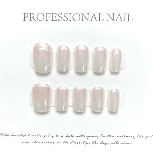 Sweet Pastries｜Coffin White Nail｜Press On Nails