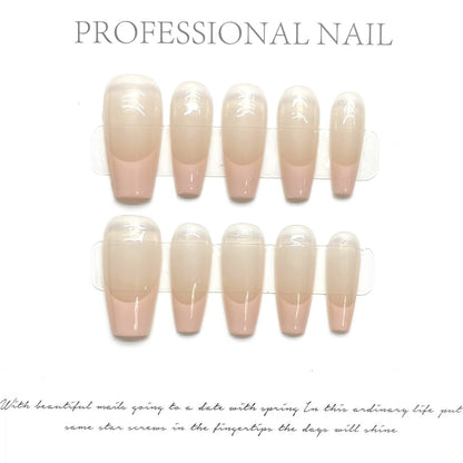 Subway Girl｜Coffin Pink Nail｜Press On Nails