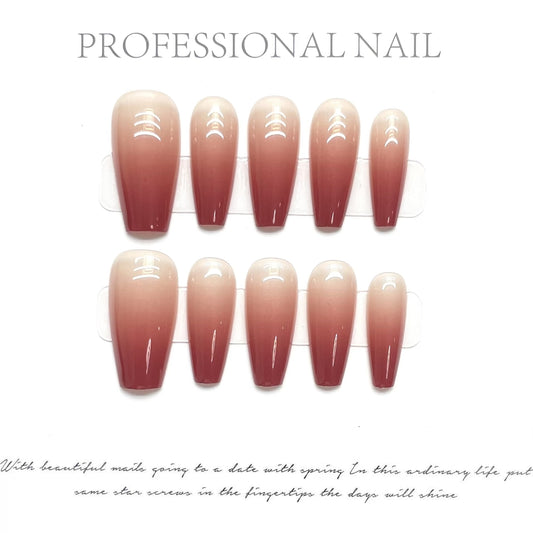 Chlamys ferraria｜Coffin Red Nail｜Press On Nails