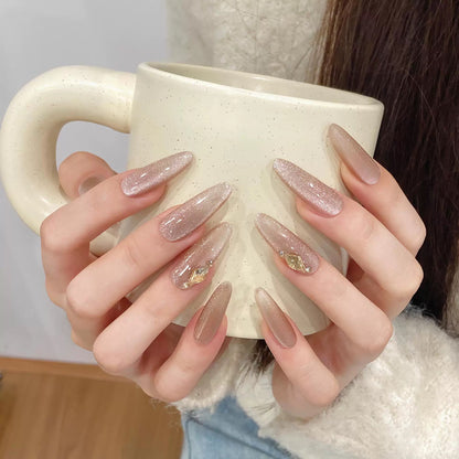 Polarized Rose｜Almond Pink Nail｜Press On Nails