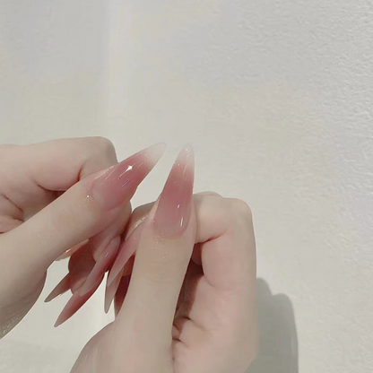 Clear Jelly｜Blush Monochrome Nail｜Press On Nails