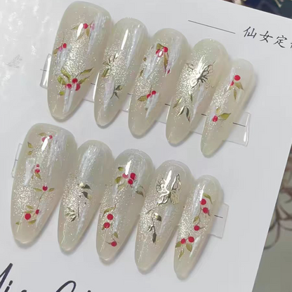 Pining for Love｜Traditional Chinese Style Nail｜ Press On Nails