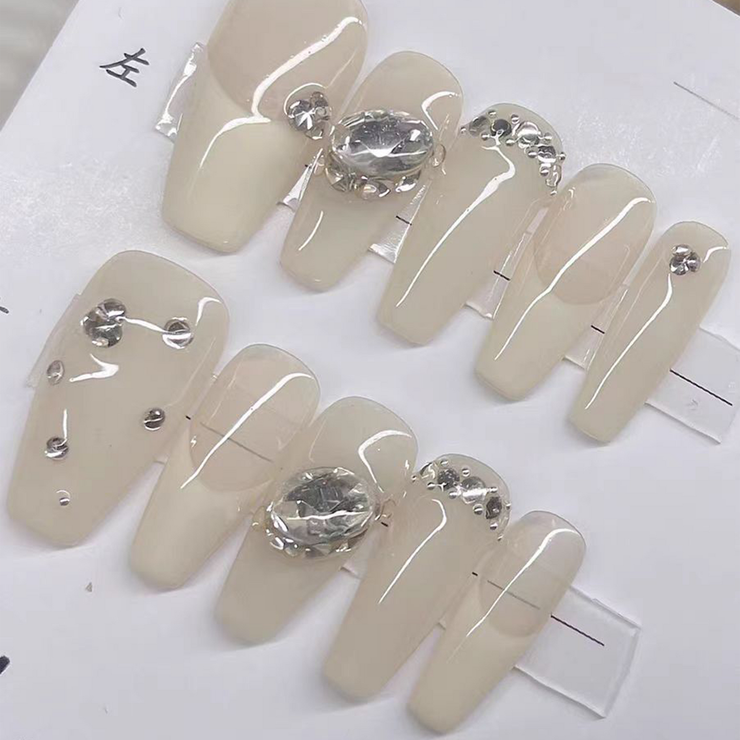 Charming Bride｜French Diamond Nail｜Press On Nails