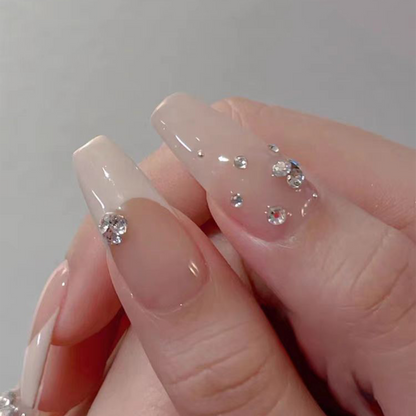Charming Bride｜French Diamond Nail｜Press On Nails
