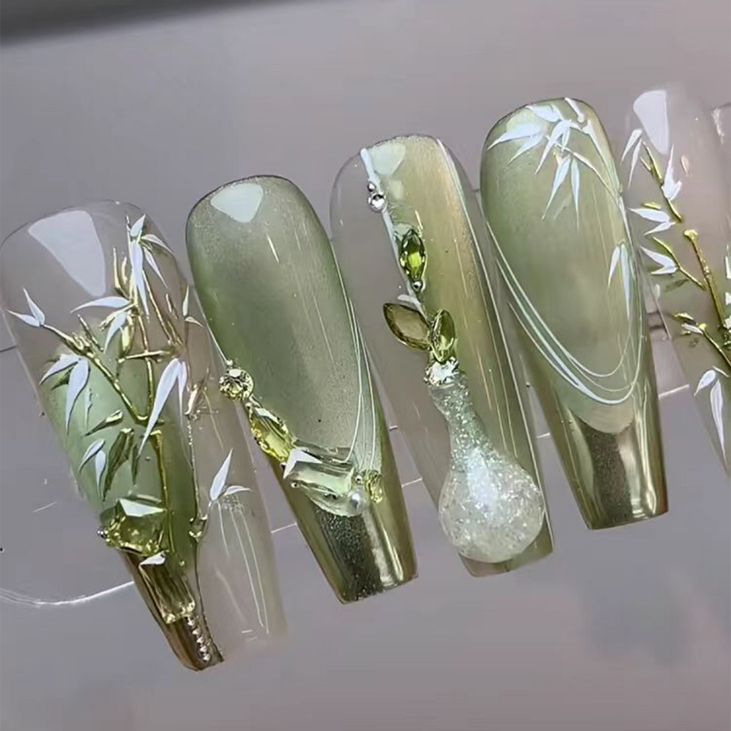 Bamboo Shadows｜Chinese Style Nail｜Press On Nails