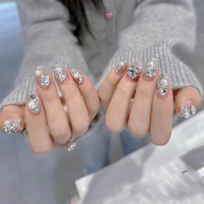 New Arrivals｜Explosive Glitter Diamond Nail｜Press On Nails