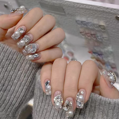 New Arrivals｜Explosive Glitter Diamond Nail｜Press On Nails