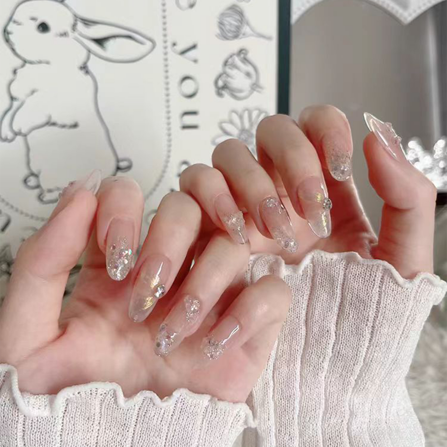 Fairy｜Mermaid Tail Ribbon Nail｜Press On Nails
