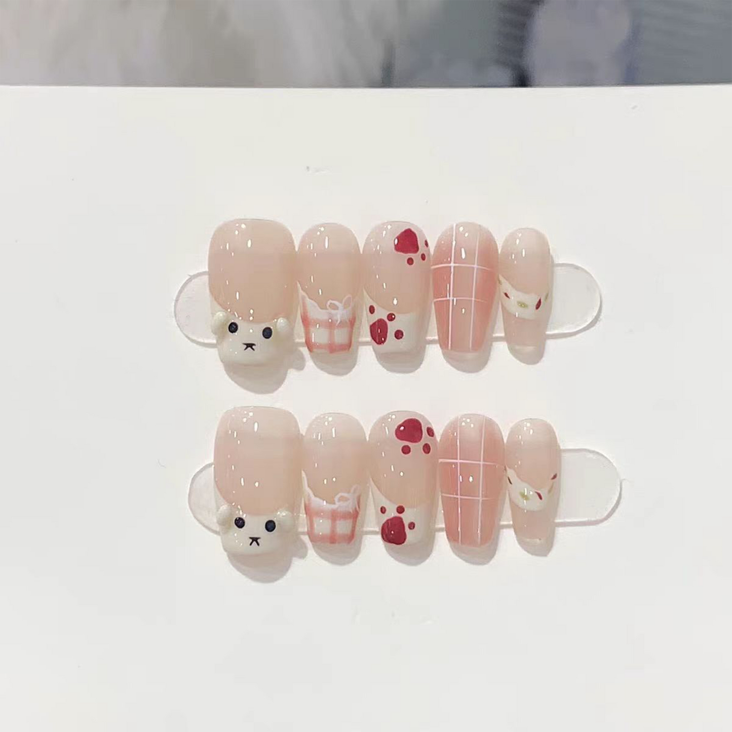 Cute Dog｜Pink Cartoon Nail｜Press On Nails